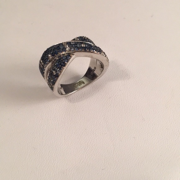 Effy Sterling Silver Blue Sapphire Splash Ring - Picture 6 of 7
